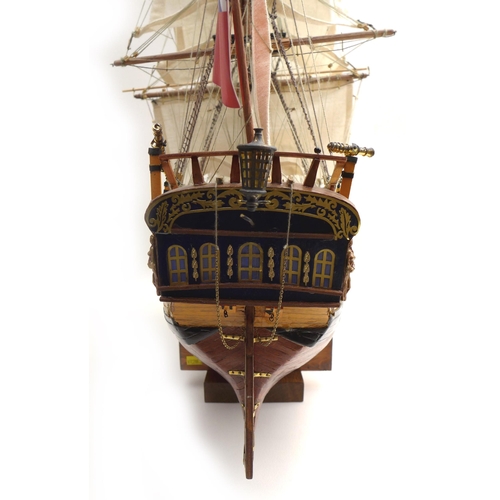 147 - A modern scale model of the 'Endeavor', hand built and painted, via subscription circa 2010-15, on a... 