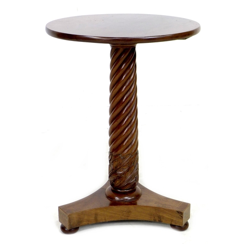 233 - A Victorian mahogany side table, with barley twist column, 46 by 46 by 64cm high, together with a Ge... 