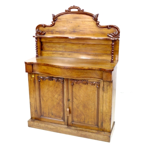 243 - A Victorian mahogany chiffonier, 103 by 33 by 146.5cm high.