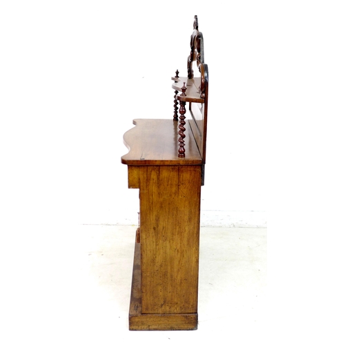 243 - A Victorian mahogany chiffonier, 103 by 33 by 146.5cm high.