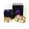 Two limited edition Royal Crown Derby paperweights, modelled on a Black Rhino, 12.5cm high, together... 