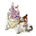A Meissen porcelain figure group, modelled as 'Persian with Elephant', early to mid 20th century, de... 