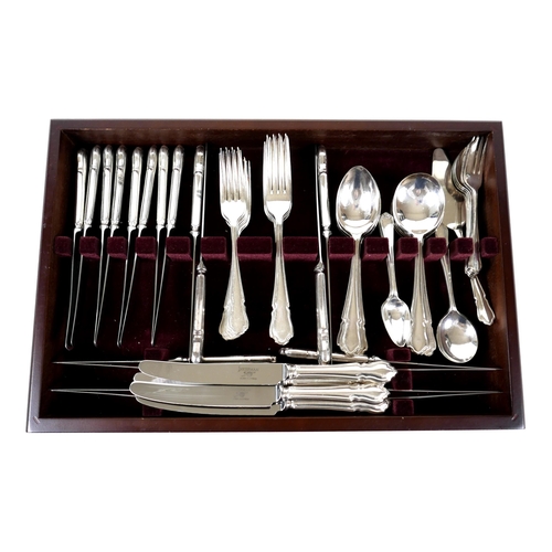 78 - A suite of silver plated cutlery, Dubarry pattern, approximately 8 place settings, including knives,... 