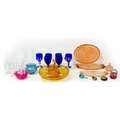 An array of early 20th century and later decorative glass wares, including a Schweig Muller style, a... 