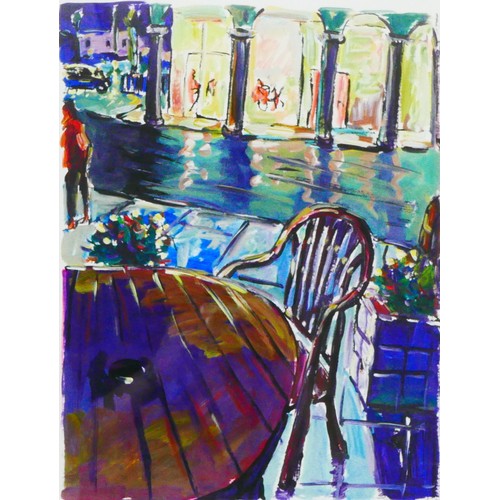 27 - After Bob Dylan (American, b. 1941): 'Sidewalk Cafe', signed limited edition giclee print, from the ... 