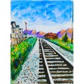 After Bob Dylan (American, b. 1941): a group of four 'Train Tracks' limited edition signed giclee pr... 