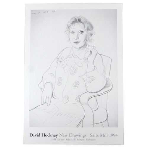 22 - After David Hockney (British, b. 1937): a promotional exhibition poster, 'David Hockney New Drawings... 