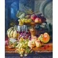 Jenny Augustine Reys-Allais (French, b. 1798): still life with fruit and wine glass, signed with mon... 