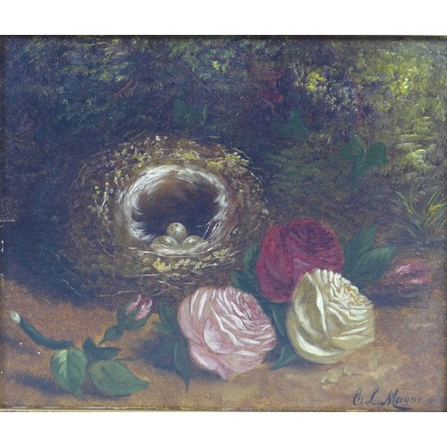 92 - C. L. Mayne (British School, 19th century): A pair of still life paintings, comprising a study of a ... 