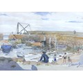C. Morris (British, 20th century): a harbour scene, signed and dated '43 lower right, watercolour, 2... 