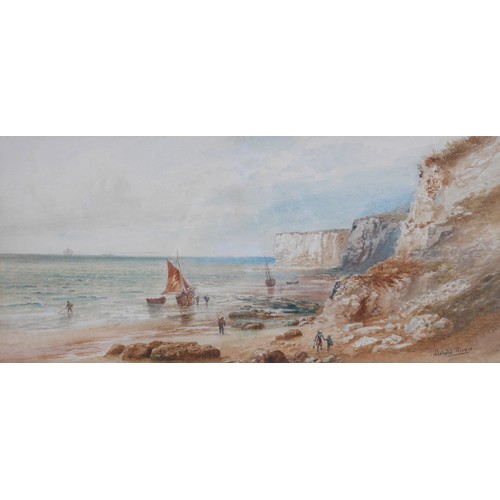 50 - Leopold Rivers (British, 1852-1895): 'The South-east coast near Deal' and 'Bexhill from Pevensey Bay... 