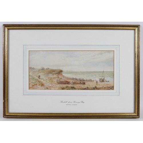 50 - Leopold Rivers (British, 1852-1895): 'The South-east coast near Deal' and 'Bexhill from Pevensey Bay... 