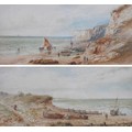 Leopold Rivers (British, 1852-1895): 'The South-east coast near Deal' and 'Bexhill from Pevensey Bay... 