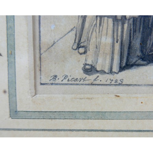 48 - Bernard Picart (French, 1673-1733): three church ceremonies, en grisaille watercolour / wash, each s... 