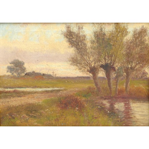 65 - Manner of Abraham Hulk Junior (1851-1922): an oil on canvas of a countryside scene, signed lower lef... 