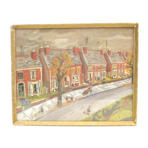 32 - A group of 20th century paintings, including a watercolour street scene, signed M Edwards, 1958, 39.... 