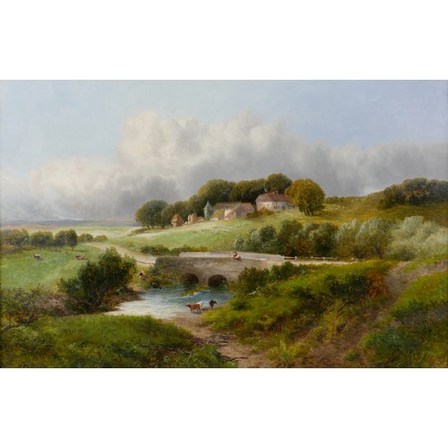 81 - Arthur Brandish Holte (British, active 1883-94): 'Study from nature near Worcester', depicting a lan... 