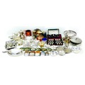 A large collection of assorted silver plated and copper metal wares, including a cased cruet set, an... 