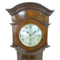 A fine mahogany and inlaid cased eight day mid sized / grandmother longcase clock, 7 inch circular s... 