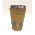 A Victorian Doulton Lambeth salt glazed beaker, decorated with sgraffito cattle by Hannah Barlow, wi... 