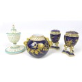 A collection of Grainger & Co Worcester wares, including a porcelain reticulated cup, cover and stan... 