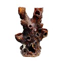A large 20th century stoneware naturalistic planter, formed as a tree stump with numerous holes for ... 