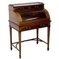 An Edwardian Maple & Co mahogany lady’s writing desk, crossbanded, inlaid with ebony and satinwood, ... 