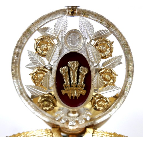 118 - A Christopher Lawrence limited edition silver gilt commemorative 'surprise' ornament, 'The Wedding O... 