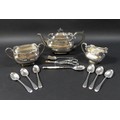 A set of six Victorian silver teaspoons, H J Lias & Son (Henry John Lias & Henry John Lias), London ... 