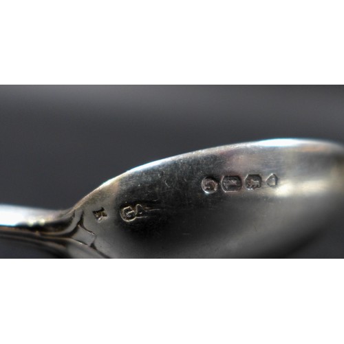 74 - A collection of silver items, including Georgian teaspoons, sugar tongs, William Bateman, napkin rin... 