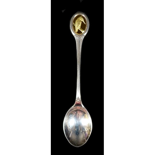 117 - Two cased sets of twelve silver spoons for the RHS and RSPB, RHS set with flower deisgns hallmarked ... 