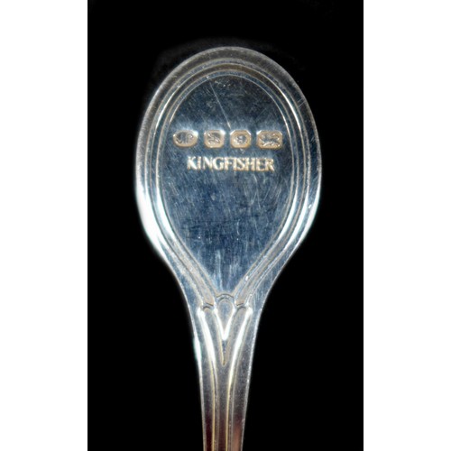 117 - Two cased sets of twelve silver spoons for the RHS and RSPB, RHS set with flower deisgns hallmarked ... 