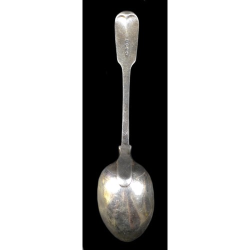 57 - A George III silver spoon, Fiddle pattern, 'CF' monogram to top, marked Paul Storr, London 1815, wei... 