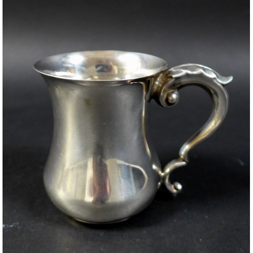 85 - Two silver tankards, one inscribed 'Nottingham Branch To J. S. Simpson March. 1955.', marked Viner's... 