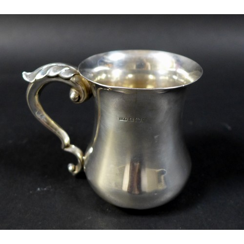 85 - Two silver tankards, one inscribed 'Nottingham Branch To J. S. Simpson March. 1955.', marked Viner's... 