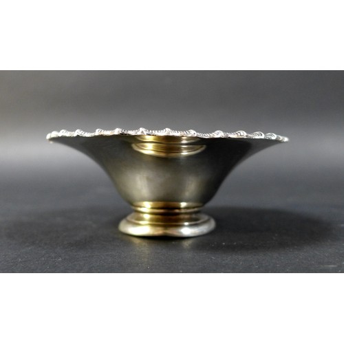 9 - An ERII silver dish with scalloped edge, Mappin and Web Ltd., Sheffield 1952, 2.12 toz, 10.5 by 4cm ... 