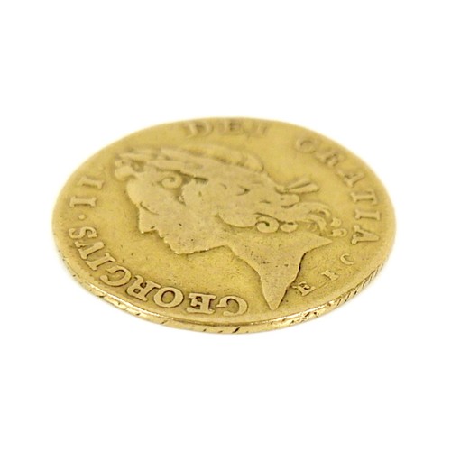 176 - A George II gold guinea, 1732, obverse with George II young head above EIC, reverse with quartered s... 