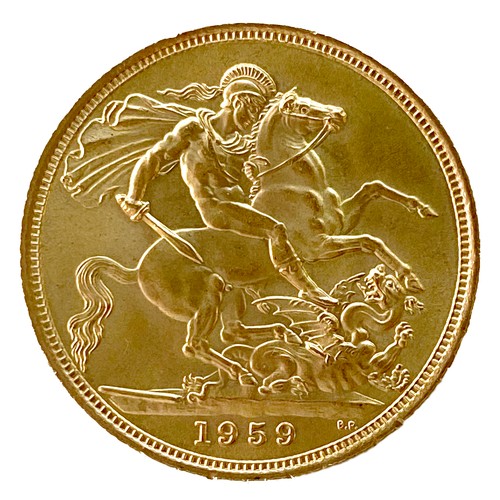 163 - An Elizabeth II gold sovereign, 1959.