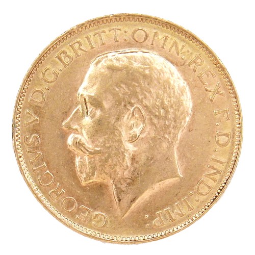 167 - A George V gold sovereign, 1927, Pretoria, South Africa Mint.