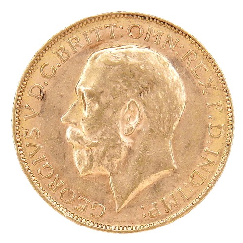 168 - A George V gold sovereign, 1918, Perth, Australia Mint.