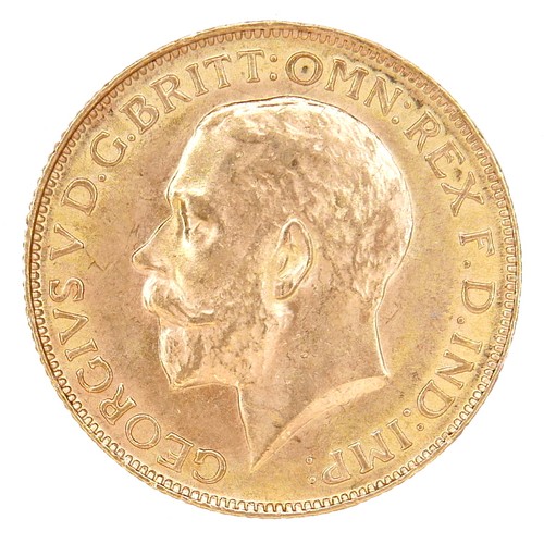 169 - A George V gold sovereign, 1928, Pretoria, South Africa Mint.