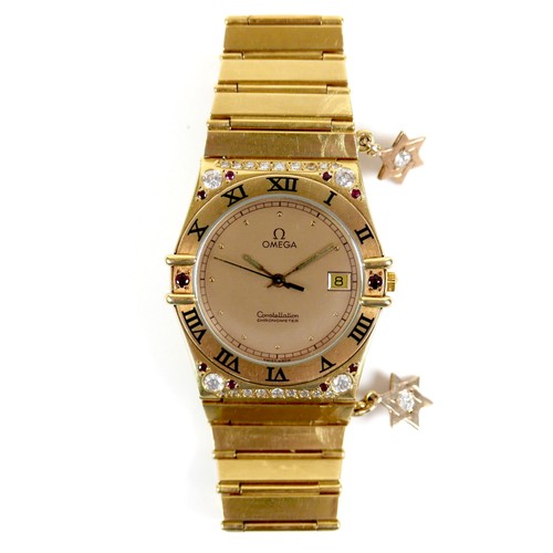 231 - An 18K yellow gold Omega Constellation Manhattan Chronometer gentleman's wristwatch, model 198.0140,... 