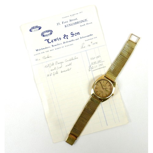 229 - A vintage 18ct gold Omega Constellation Automatic Chronometer gentleman's wristwatch, circa 1978, re... 