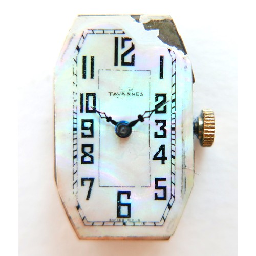 207 - A 15ct gold lady's wristwatch, circa 1930, circular white dial with Arabic numerals, case number 143... 