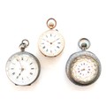 A Victorian 14ct gold open faced lady’s pocket watch, keyless wind, number 27741, 27mm case, 18.5g, ... 