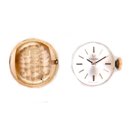 223 - An Omega 18K gold cased lady's wristwatch, circa 1960s, model 511.042, the circular champagne dial w... 