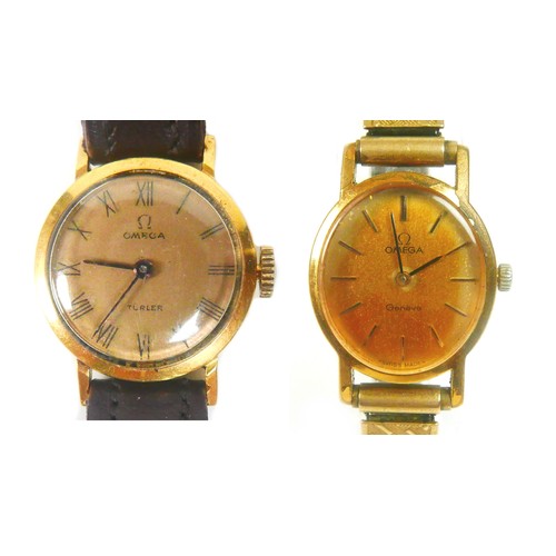 200 - Two lady's Omega wristwatches, comprising an 18ct gold cased lady's Omega Turler wristwatch, with go... 