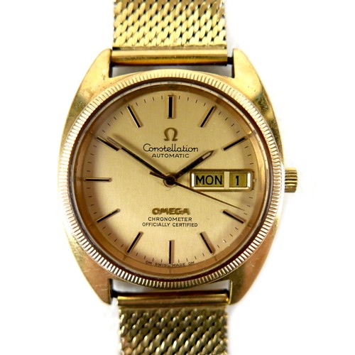 229 - A vintage 18ct gold Omega Constellation Automatic Chronometer gentleman's wristwatch, circa 1978, re... 