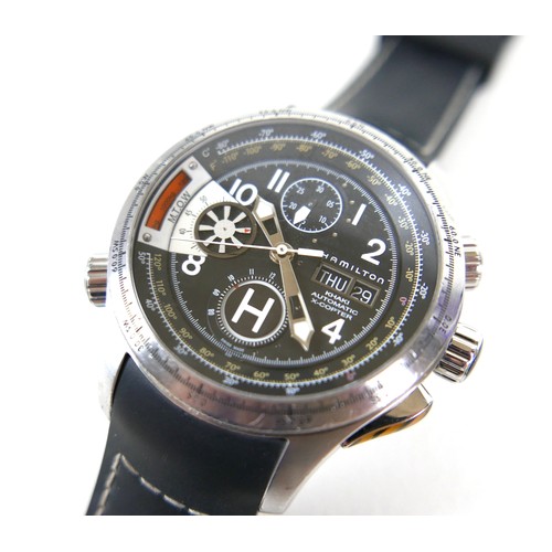 220 - An Hamilton Khaki Automatic X-Copter stainless steel chronograph gentleman's wristwatch, ref. H76616... 