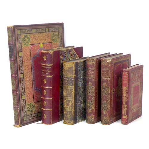 78 - Bindings: a collection of six French late 19th century books, comprising Album de la Comedie Francai... 